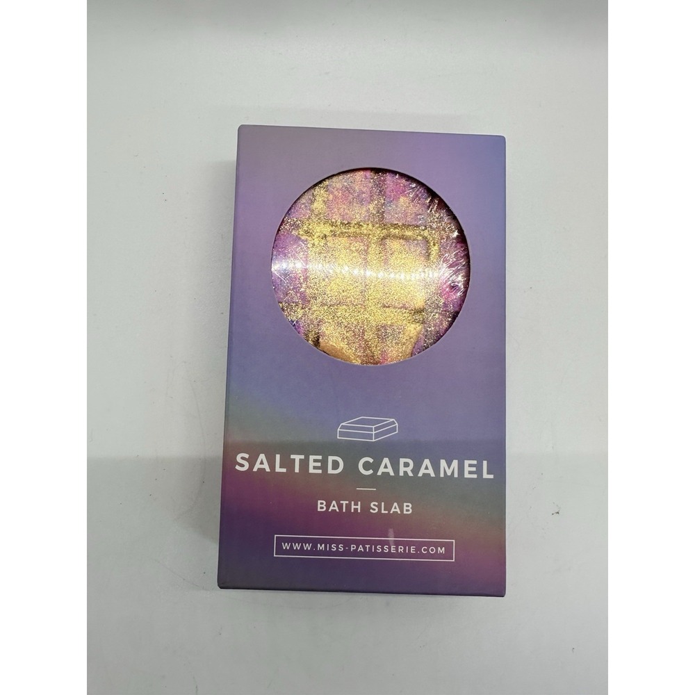 NIB Miss Patisserie Bath Slab Salted Caramel Vegan Glitter‎ Bath Bomb